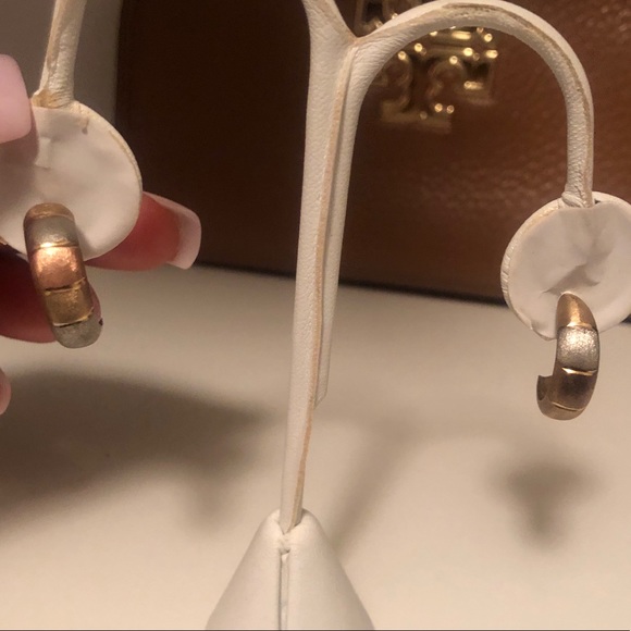 10K Gold Earrings in Tri-Tone - Picture 3 of 4